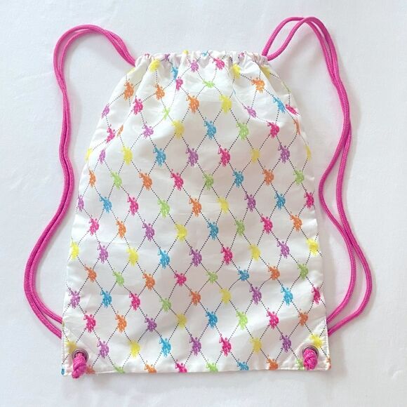 Polo Print Drawstring Backpack - Picture 1 of 3